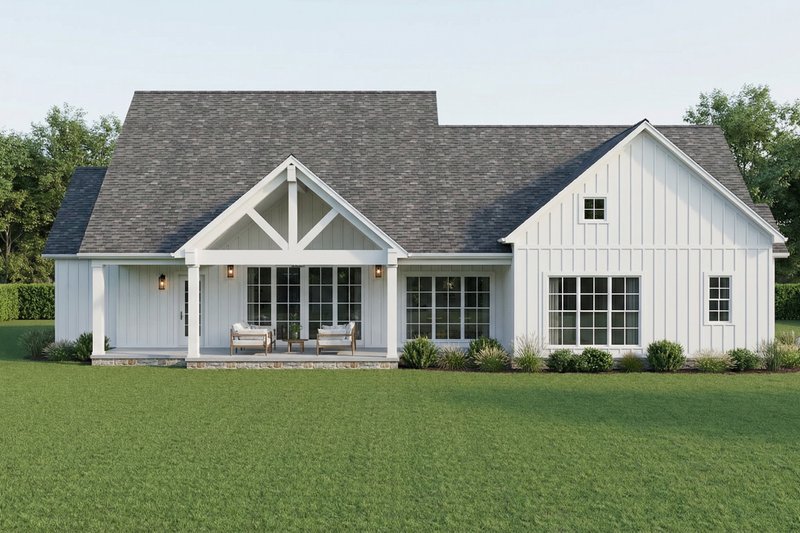 House Blueprint - Exterior - Rear Elevation for Farmhouse House Plan #923-469 - 3 bed, 3 bath