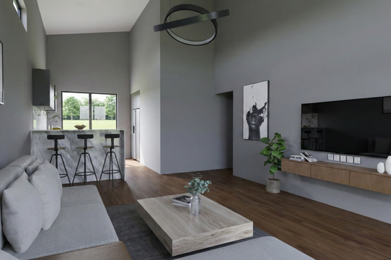 Interior - Family Room 1 for Modern House Plan #923-451 - 3 bed, 2 bath