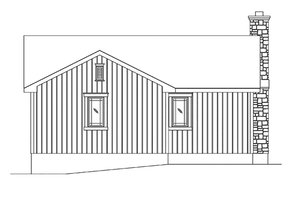 Exterior - Front Elevation 4 for Cottage House Plan #22-589 - 2 bed, 2 bath