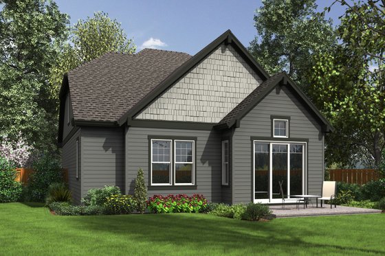 Rear View - 2100 square foot Craftsman home