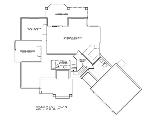 Home Plan - Craftsman Floor Plan - Lower Floor Plan #1100-94