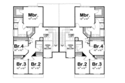 European Style House Plan - 4 Beds 2.5 Baths 4002 Sq/Ft Plan #20-2137 