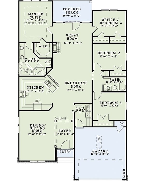 Dream House Plan - Country Floor Plan - Main Floor Plan #17-2472