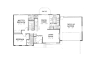 Ranch Style House Plan - 2 Beds 1.5 Baths 1129 Sq/Ft Plan #18-9075 
