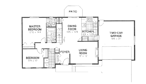 Architectural House Design - Ranch Floor Plan - Main Floor Plan #18-9075