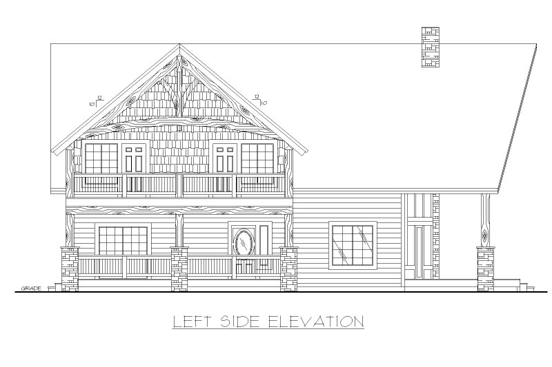 Home Plan - Exterior - Other Elevation for Craftsman House Plan #117-925 - 3 bed, 2.5 bath