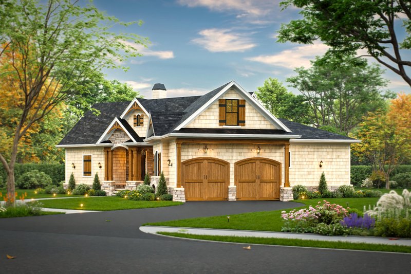 Dream House Plan - Exterior - Front Elevation 3 for Traditional House Plan #54-717 - 3 bed, 2 bath