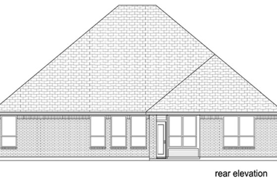 Exterior - Rear Elevation for European House Plan #84-561 - 3 bed, 0 bath