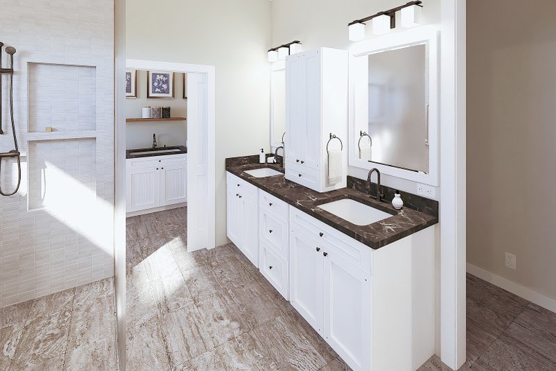 Architectural House Design - Interior - Master Bathroom 1 for Barndominium House Plan #44-261 - 3 bed, 2 bath