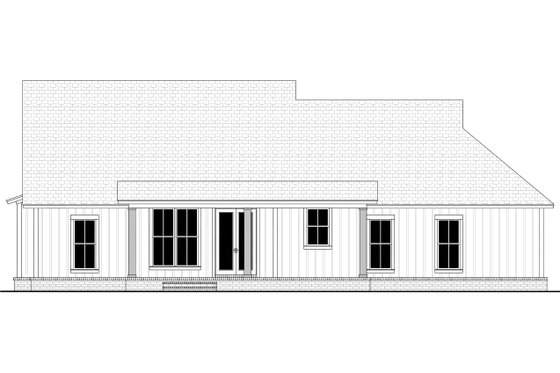 Exterior - Rear Elevation for Farmhouse House Plan #430-221 - 3 bed, 2 bath