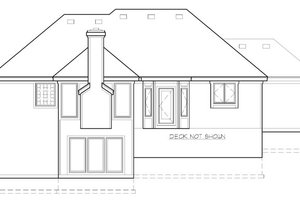 Exterior - Rear Elevation for Traditional House Plan #67-270 - 3 bed, 3 bath