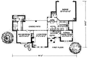 European Style House Plan - 3 Beds 2.5 Baths 2337 Sq/Ft Plan #312-488 