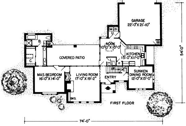 European Floor Plan - Main Floor Plan #312-488