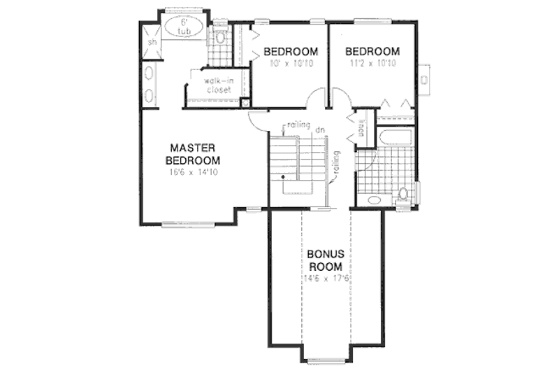 House Plan Design - Floor Plan - Upper Floor for Traditional House Plan #18-9108 - 4 bed, 2.5 bath