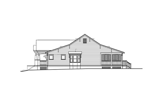 Exterior - Other Elevation 2 for Craftsman House Plan #536-8 - 3 bed, 2 bath