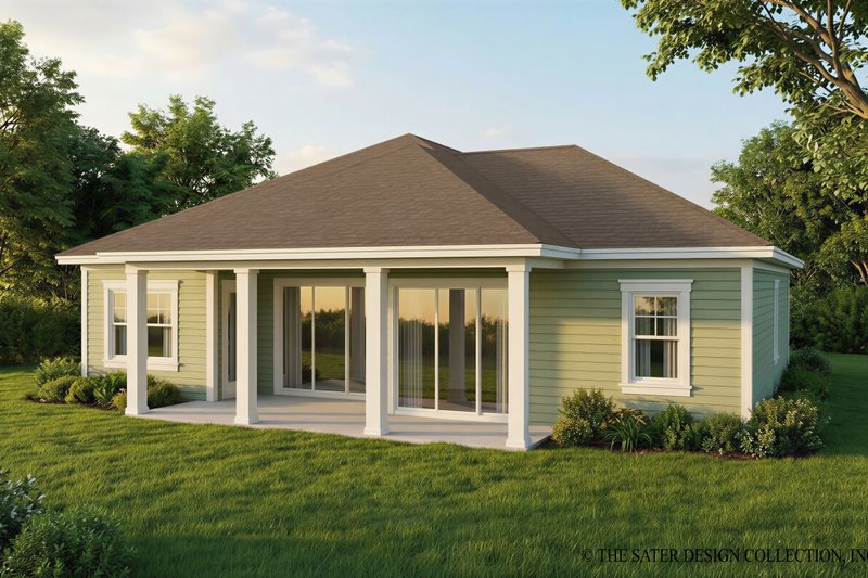 Home Plan - Exterior - Rear Elevation for Country House Plan #930-368 - 3 bed, 2 bath