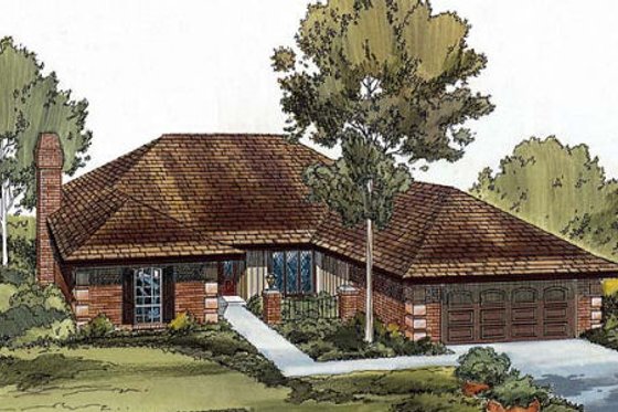 Exterior - Front Elevation for Traditional House Plan #312-514 - 3 bed, 2.5 bath