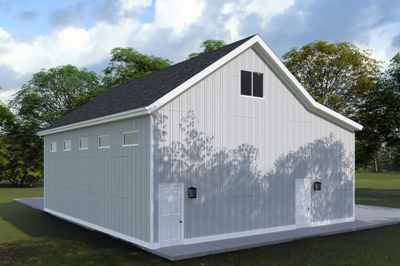 House Design - Exterior - Rear Elevation for Barndominium House Plan #1060-227, 0.5 bath