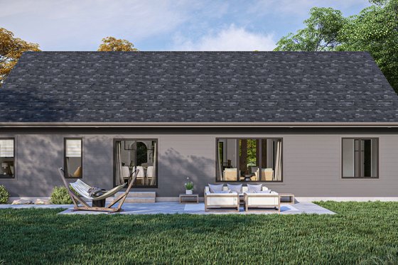 Exterior - Rear Elevation for Modern House Plan #455-499 - 3 bed, 2.5 bath