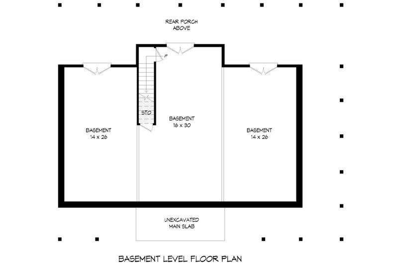 Dream House Plan - Floor Plan - Lower Floor for Country House Plan #932-1298 - 3 bed, 2 bath