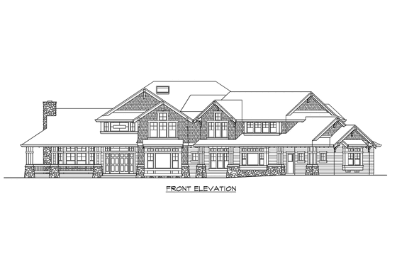Exterior - Other Elevation for Craftsman House Plan #132-166 - 5 bed, 4.5 bath