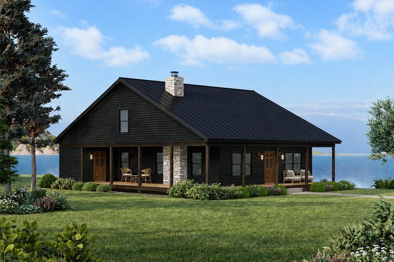 Home Plan - Exterior - Front Elevation 4 for Country House Plan #932-1420 - 2 bed, 2 bath