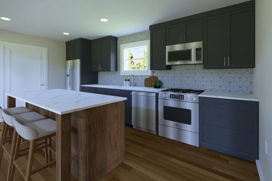 Interior - Kitchen for Contemporary House Plan #1064-379 - 1 bed, 1 bath