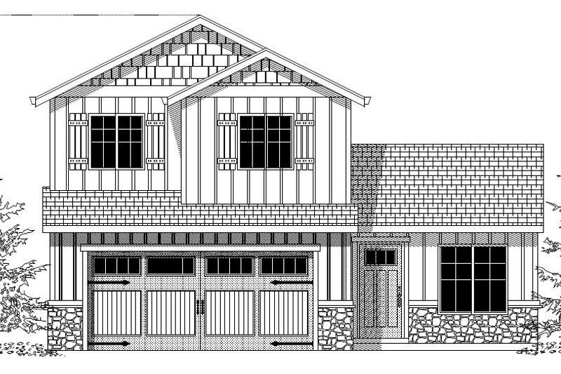 House Blueprint - Exterior - Front Elevation 3 for Traditional House Plan #943-57 - 4 bed, 2.5 bath