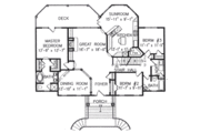 Southern Style House Plan - 3 Beds 2 Baths 1801 Sq/Ft Plan #54-108 