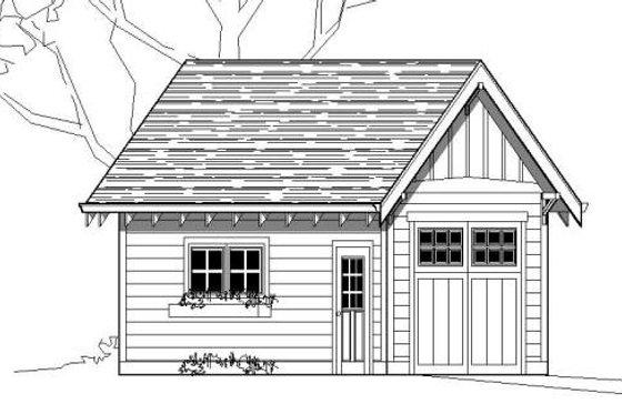 Exterior - Front Elevation for Bungalow House Plan #423-25, 0 bath