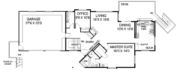 Ranch Floor Plan - Main Floor Plan #60-379