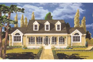 Country Exterior - Front Elevation Plan #3-252