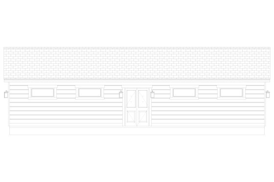 Exterior - Rear Elevation 1 for Traditional House Plan #1060-310, 0 bath