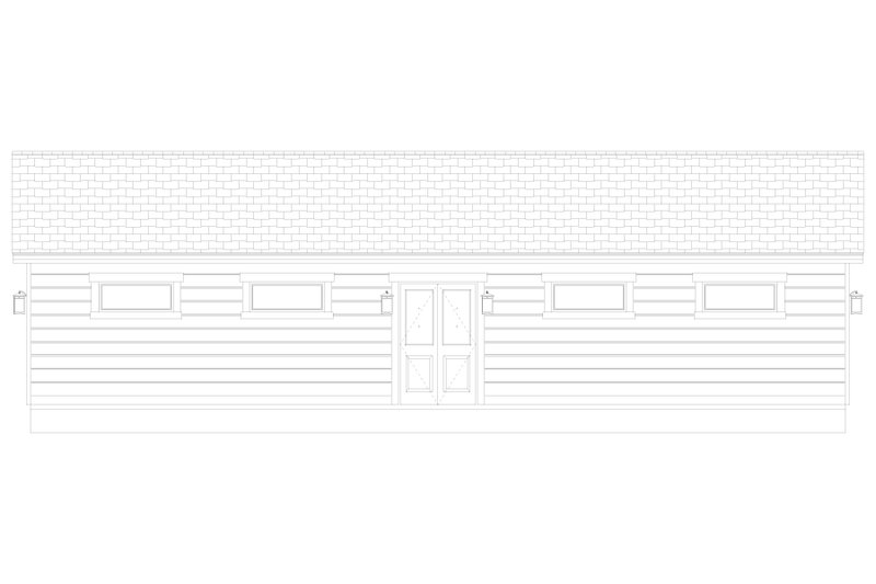 House Design - Exterior - Rear Elevation 1 for Traditional House Plan #1060-310, 0 bath