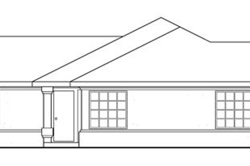 Home Plan - Exterior - Other Elevation 3 for Mediterranean House Plan #124-434 - 3 bed, 1 bath
