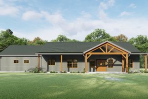 Barndominium Exterior - Front Elevation Plan #1092-27