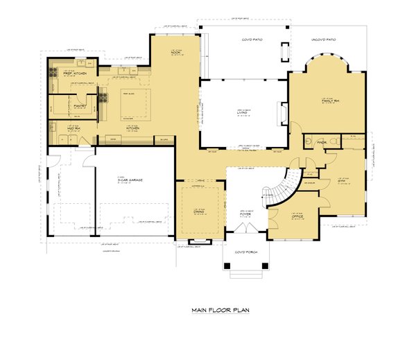 Contemporary Floor Plan - Main Floor Plan #1066-233