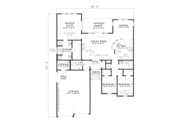 European Style House Plan - 3 Beds 2 Baths 1472 Sq/Ft Plan #17-193 