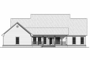 Exterior - Rear Elevation for Farmhouse House Plan #21-313 - 4 bed, 2.5 bath