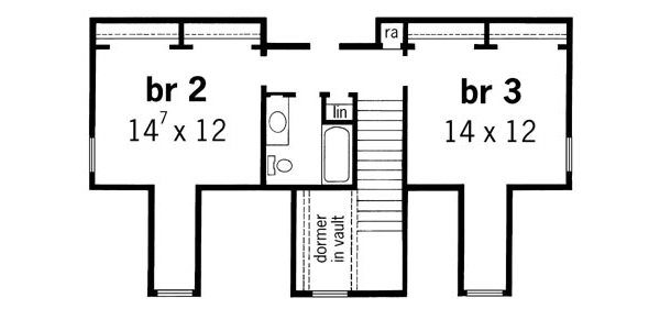 Country Floor Plan - Upper Floor Plan #16-210