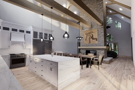 Interior - Dining Room for Barndominium House Plan #923-401 - 5 bed, 3.5 bath