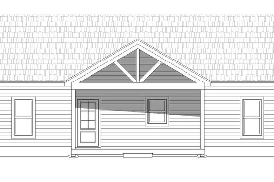 Exterior - Front Elevation 3 for Cabin House Plan #932-57 - 4 bed, 3.5 bath
