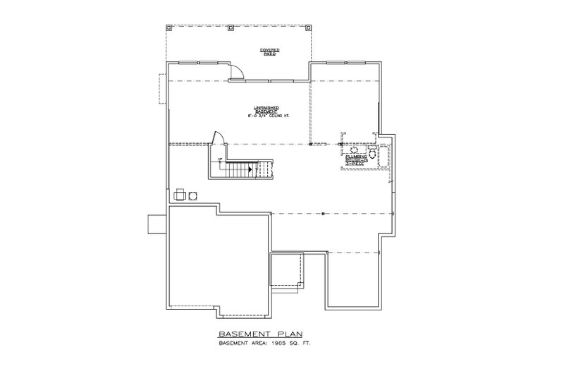 Home Plan - Floor Plan - Lower Floor for Ranch House Plan #1100-166 - 3 bed, 2 bath
