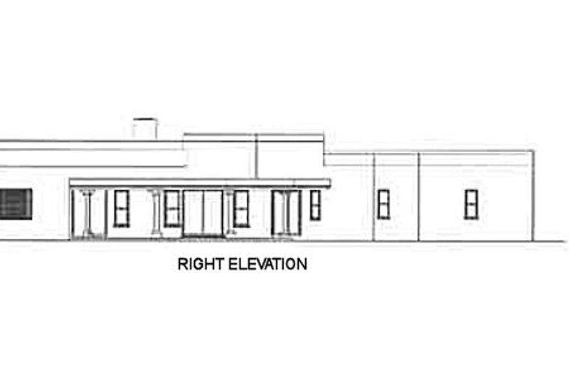 House Blueprint - Exterior - Other Elevation 1 for Adobe / Southwestern House Plan #1-558 - 4 bed, 2.5 bath
