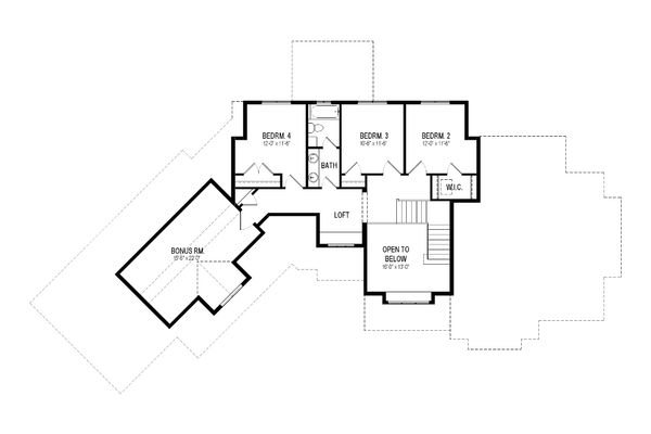 House Blueprint - Craftsman Floor Plan - Upper Floor Plan #920-10