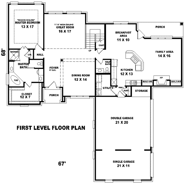 Traditional Floor Plan - Main Floor Plan #81-977