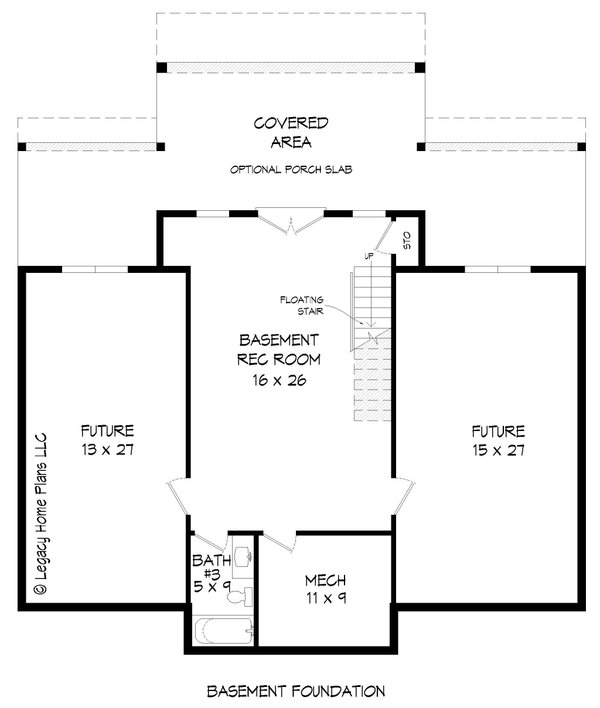 House Design - Contemporary Floor Plan - Lower Floor Plan #932-784