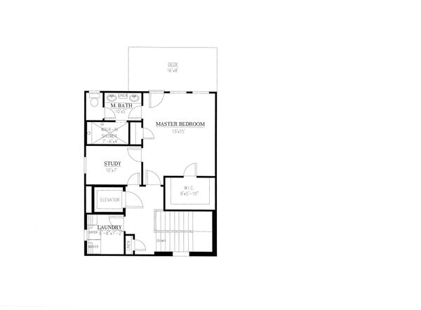 Craftsman Floor Plan - Upper Floor Plan #437-91