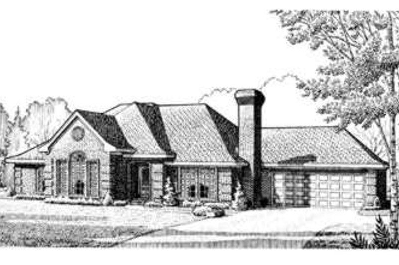 House Blueprint - European Exterior - Front Elevation Plan #410-279