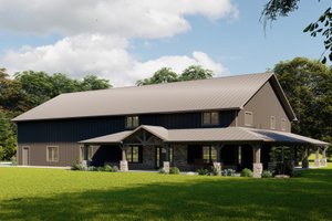 Barndominium Exterior - Front Elevation Plan #1064-195